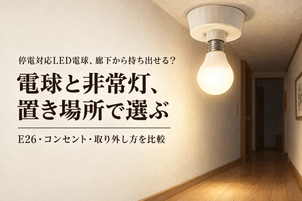 楽天でレビュー数が多い停電対応LED電球・コンセント式非常灯6選｜廊下や洗面所で使って持ち出す選び方