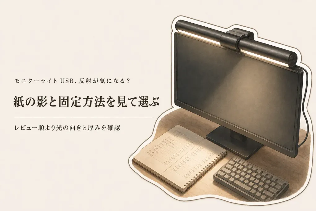 楽天でレビュー数が多いUSB給電ライト6選｜モニターライトとクランプLEDを映り込み・影・固定方法で比較