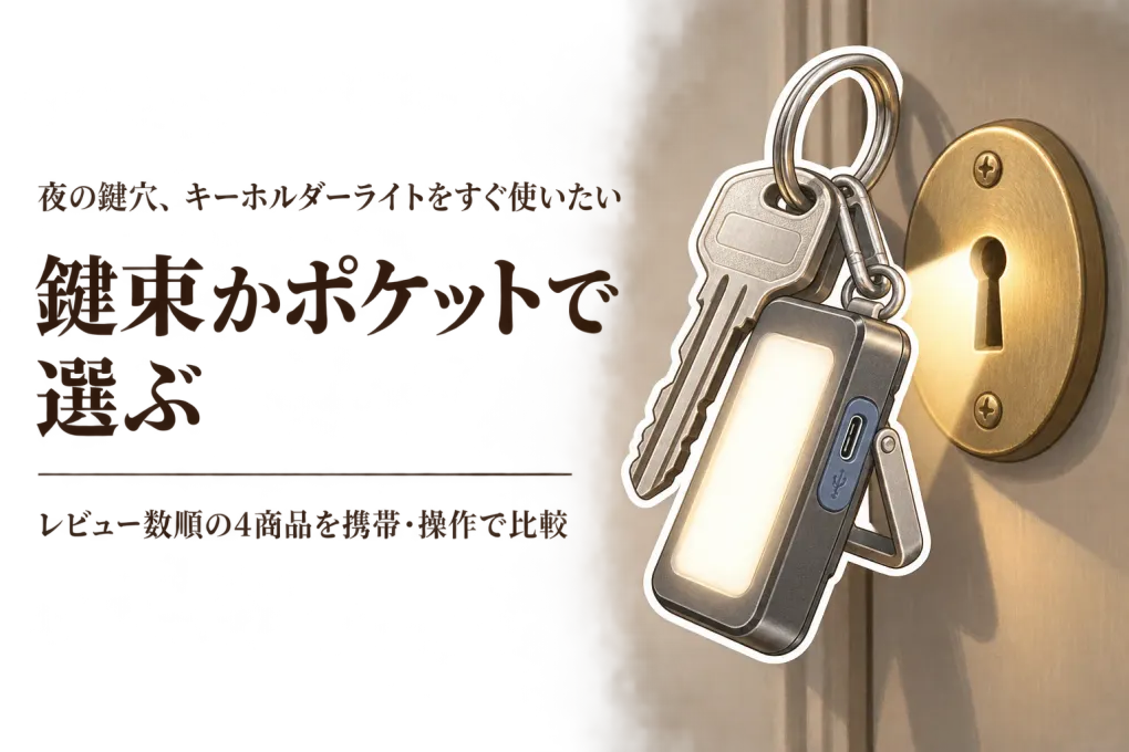 楽天でレビュー数が多いUSB充電式キーホルダーライト・LEDペンライト4選｜鍵穴と足元を短時間照らす選び方